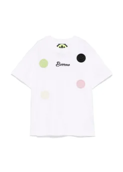 Barrow Kids T-shirt Bianca con Smile Multicolor per Bambine