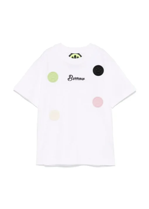 Barrow Kids T-shirt Bianca con Smile Multicolor per Bambine