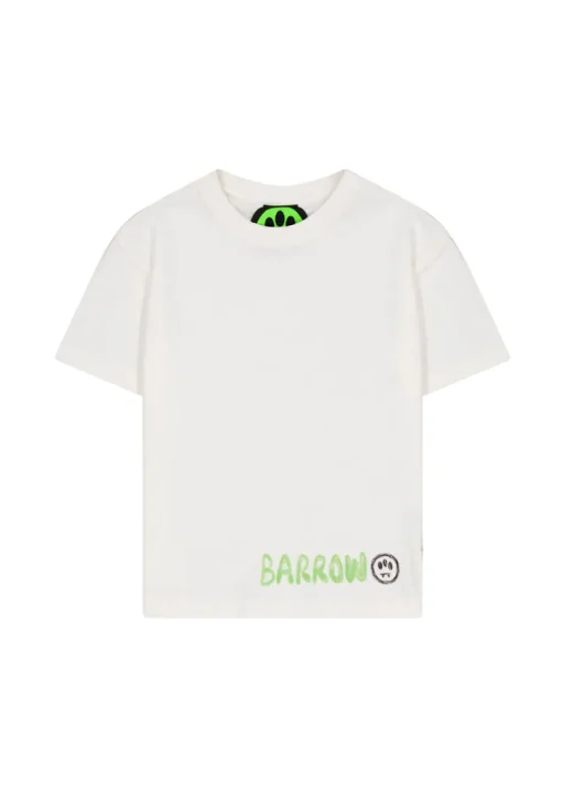 Barrow Kids T-shirt Bianca con Stampa Logo per Bambini