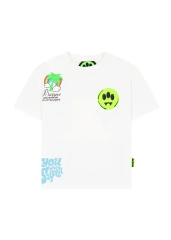 Barrow Kids T-shirt Bianca con Stampa Logo