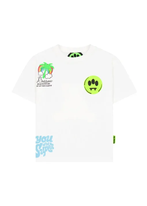 Barrow Kids T-shirt Bianca con Stampa Logo