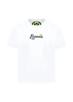 Barrow Kids T-shirt Bianca con Stampa Retro per Bambini