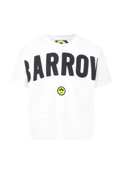 Barrow Kids T-shirt Bianca con Stampa e Smile