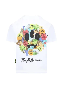 Barrow Kids T-shirt Bianca con Stampa Retro per Bambini