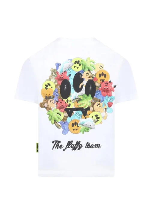 Barrow Kids T-shirt Bianca con Stampa Retro per Bambini