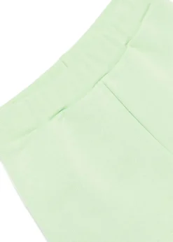 Barrow Kids T-shirt Bianca con Stampa Retro con Shorts Verdi per Neonati