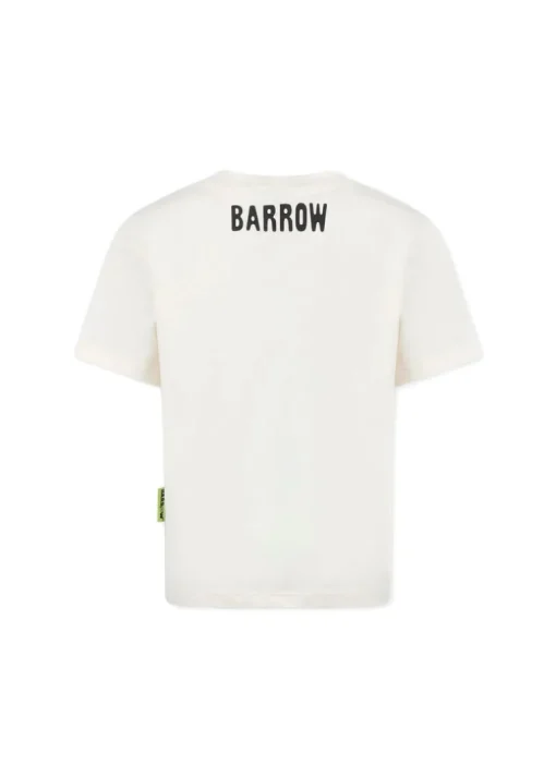 Barrow Kids T-shirt Crema con Stampa Smiles per Bambini