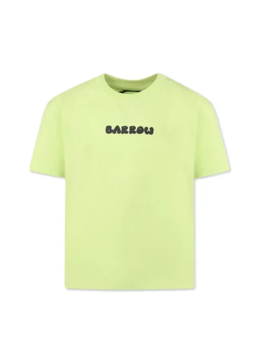 Barrow Kids T-shirt Lime con Stampa Retro per Bambini