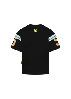 Barrow Kids T-shirt Nera con Stampa Logo per Bambini