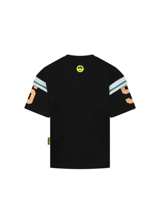 Barrow Kids T-shirt Nera con Stampa Logo per Bambini