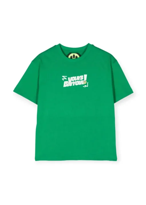 Barrow Kids T-shirt Verde con Stampa per Bambini
