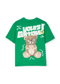 Barrow Kids T-shirt Verde con Stampa per Bambini