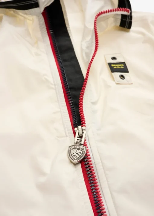 Blauer Kids Giubbino a Vento Nastrato Dodge Bianco per Bambini