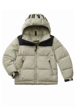 Blauer Kids Giubbino Beige con Patch Logo per Bambini