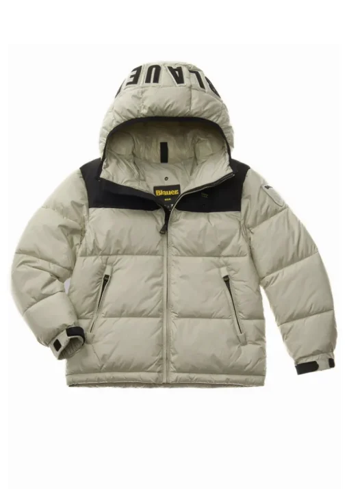 Blauer Kids Giubbino Beige con Patch Logo per Bambini