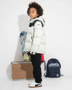 Blauer Kids Giubbino Beige con Patch Logo per Bambini