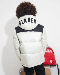 Blauer Kids Giubbino Beige con Patch Logo per Bambini
