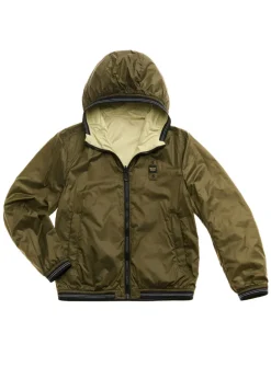 Blauer Kids Giubbino Reversibile Verde/Giallo Alkyris per Bambini