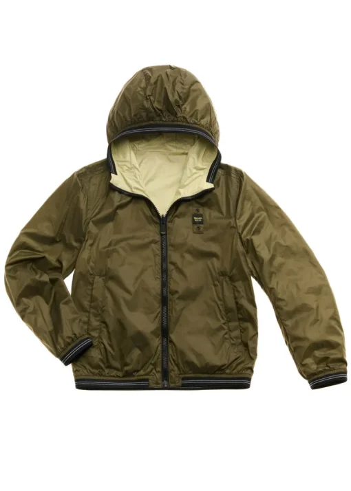 Blauer Kids Giubbino Reversibile Verde/Giallo Alkyris per Bambini