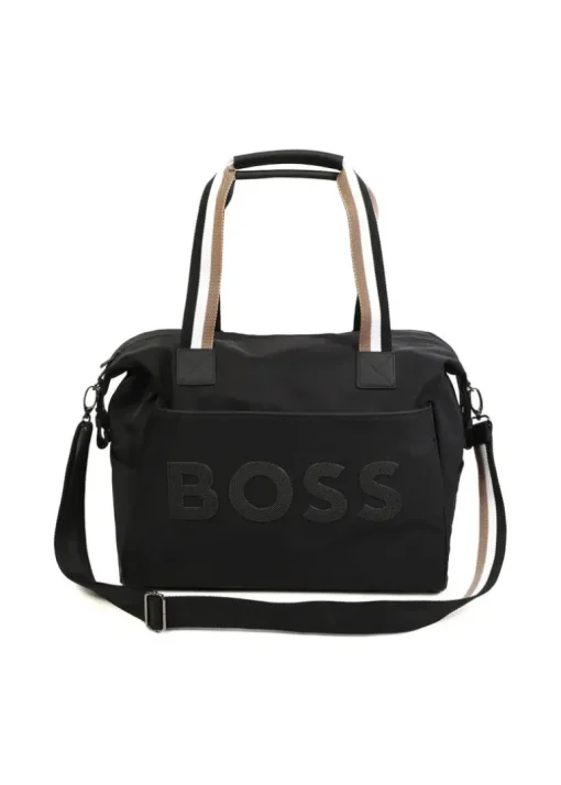 Boss Kids Borsa Mamma Nera con Fasciatoio per Neonati