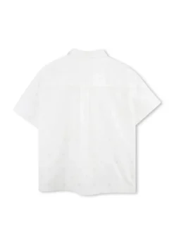 Boss Kids Camicia Bianca con Stampa All Over per Bambini