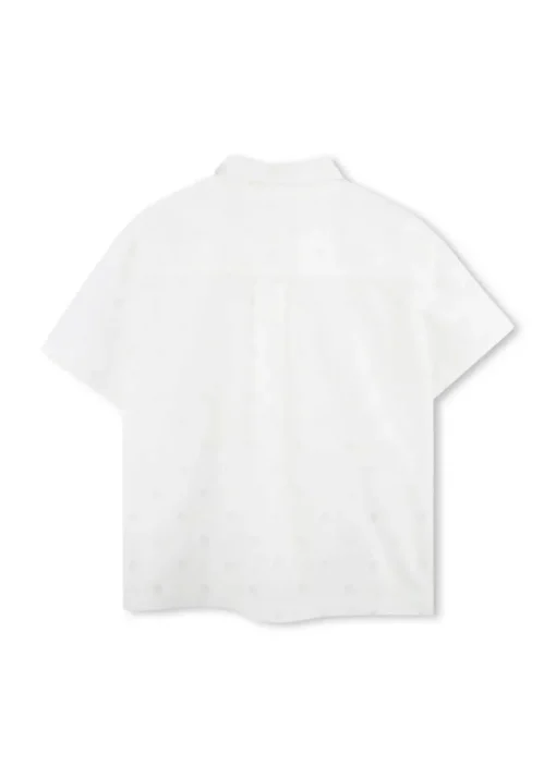 Boss Kids Camicia Bianca con Stampa All Over per Bambini