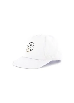 Boss Kids Cappello Bianco con Logo per Neonati