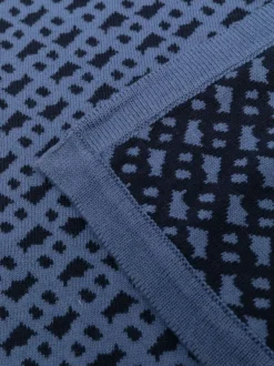 Boss Kids Coperta Monogram All-over Blu Marine