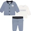 Boss Kids Felpa con Pantaloni Azzurri con T-shirt per Neonati