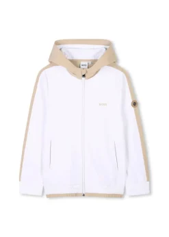 Boss Kids Giubbino a Vento Bianco/Beige per Bambini
