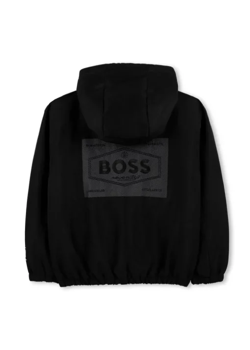 Boss Kids Giubbino Nero con Logo per Bambini