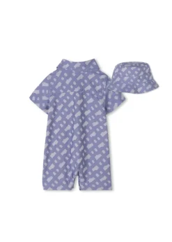 Boss Kids Pagliaccetto con Cappellino Blu BB per Neonati