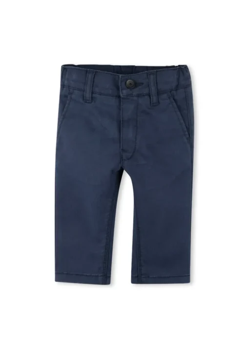 Boss Kids Pantaloni Blu Monocromo per Neonati