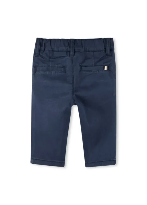 Boss Kids Pantaloni Blu Monocromo per Neonati