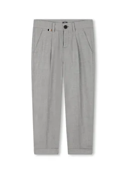 Boss Kids Pantaloni Grigio Straight Fit per Bambini