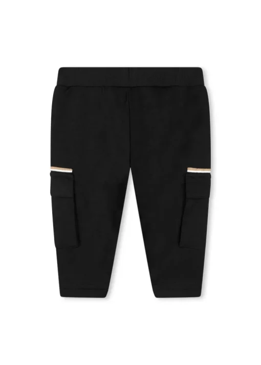 Boss Kids Pantaloni Neri con Tasconi per Neonati
