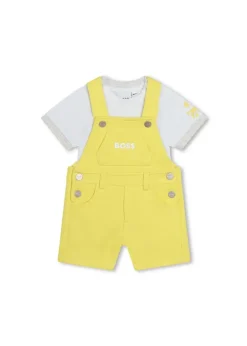 Boss Kids Salopette con T-Shirt per Neonati