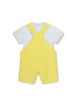 Boss Kids Salopette con T-Shirt per Neonati