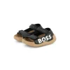 Boss Kids Sandali Neri con Logo per Neonati