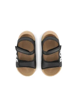 Boss Kids Sandali Neri con Logo per Neonati