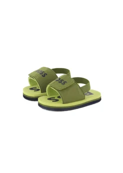 Boss Kids Sandali Verdi Pull On con Logo Neonati