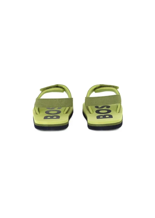 Boss Kids Sandali Verdi Pull On con Logo Neonati