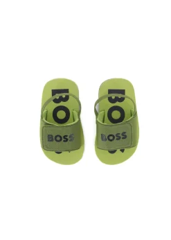 Boss Kids Sandali Verdi Pull On con Logo Neonati