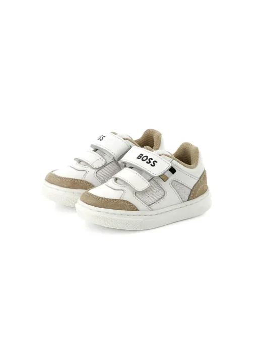 Boss Kids Scarpe Bianche/Beige per Neonati