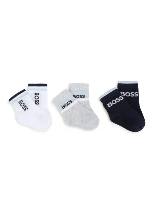 Boss Kids Set Calzini in 3 Colori per Neonati