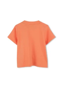 Boss Kids T-shirt Arancione con Logo per Neonati
