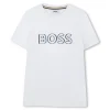 Boss Kids T-shirt Bianca con Stampa per Bambini