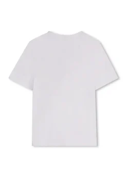 Boss Kids T-shirt Bianca con Stampa Boss per Bambini