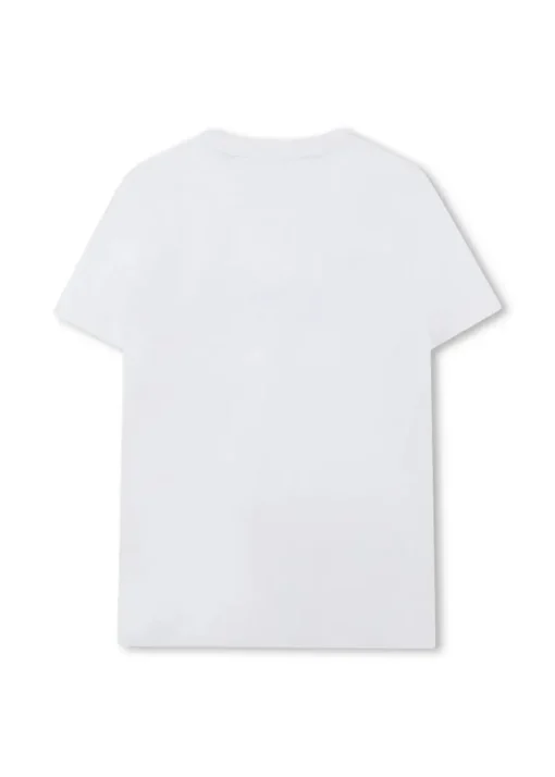 Boss Kids T-shirt Bianca con Stampa per Bambini