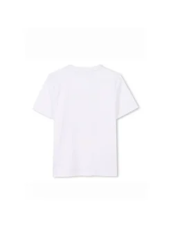 Boss Kids T-shirt Bianca con Stampa per Neonati